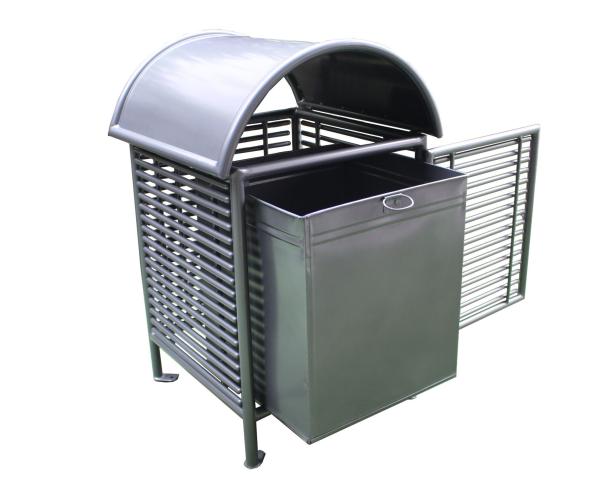 Buy cheap Customized Outdoor Trash Cans , Steel Trash Bin For Park Street from wholesalers
