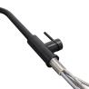 Buy cheap Lead free Matte black long neck kitchen faucet single handle black kitchen faucet with pull out sprayer from wholesalers