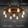 Buy cheap Creative Retro Loft Chandelier Wood Pendant Lamp Restaurant Living Room Dining Room Wheel Chandelier(WH-VP-228） from wholesalers