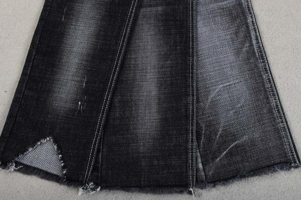 Buy cheap Sulfur Black Cross Hatch Slub Stretch Cotton Lycra Denim Fabric from wholesalers