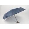 Buy cheap Fully Auto 3 Compact Golf Umbrella , 27 Inches Mens Golf Umbrella Blue Plaid Canopy from wholesalers