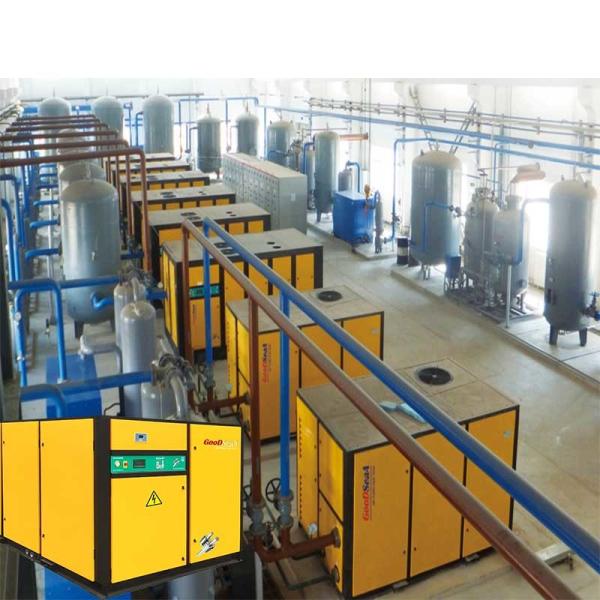 Buy cheap Stationary 110kW 150HP Two Stage Screw Air Compressor from wholesalers