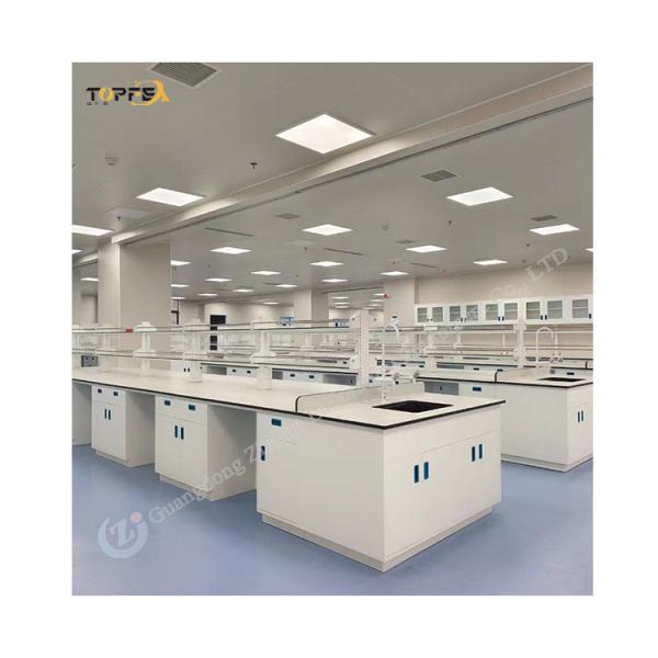Buy cheap Heavy Duty Laboratory Island Bench With 2 Doors 2 Shelves 2 Cabinets 4 Drawers Steel Wood Design from wholesalers
