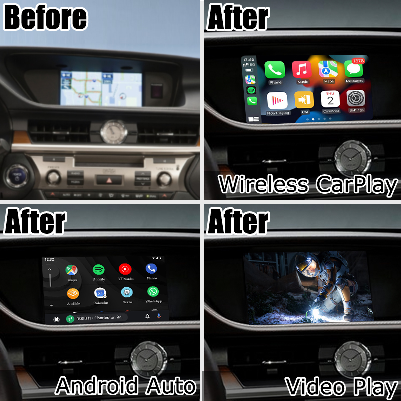 Lexus ES ES350 ES250 ES300h wireless carplay android auto screen mirroring box module Lsailt