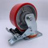 Buy cheap 4 Inch Polyurethane Wheel on Steel Hub with Top Lock Brake Caster from wholesalers