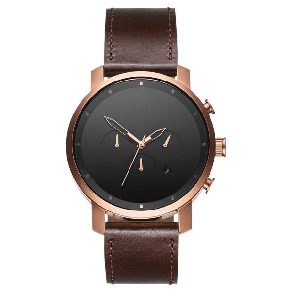 Buy cheap Brand your logo wine red leather strap odm watches chronograph from wholesalers