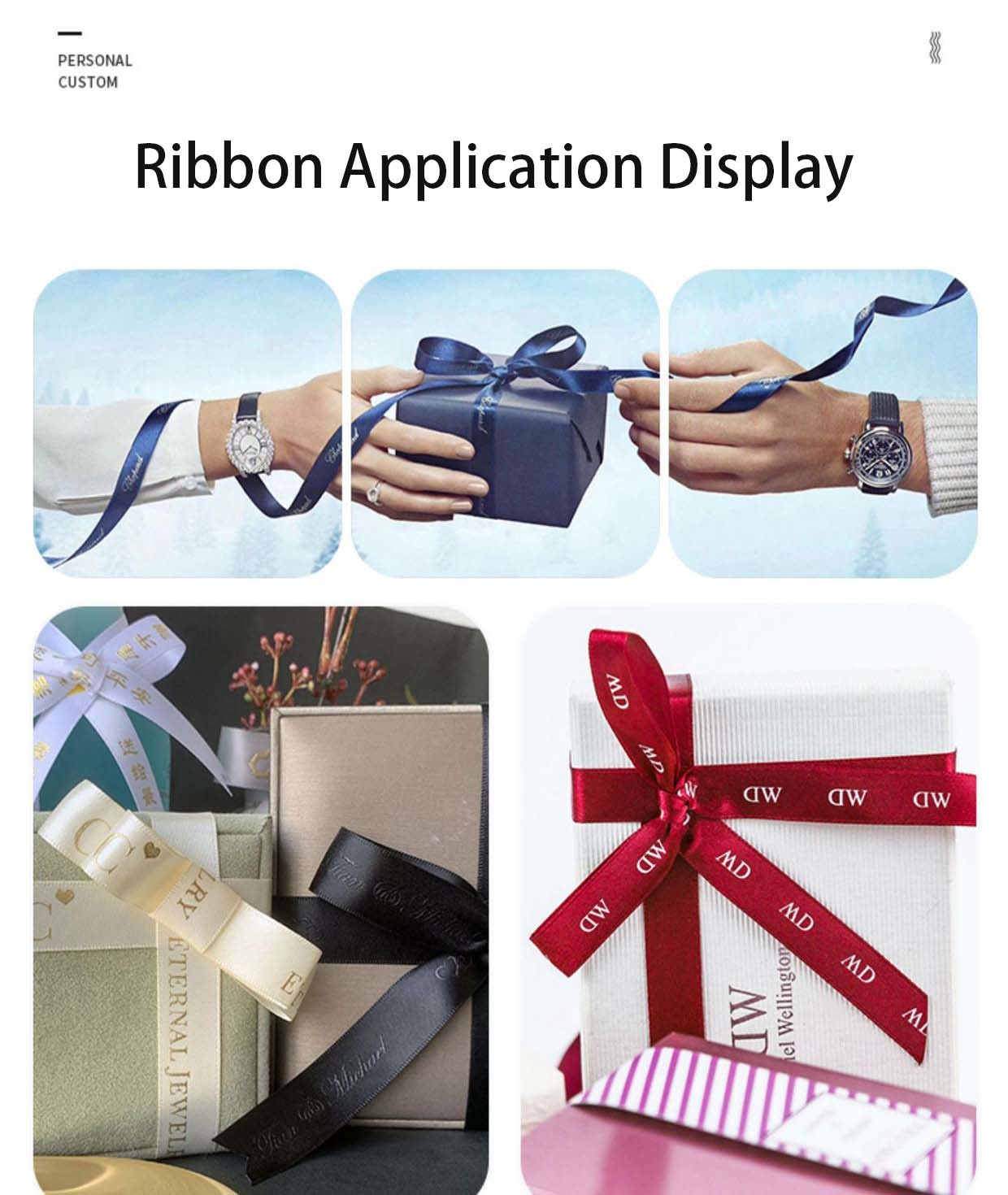 Satin Polyester Gift Wrapping Ribbon For Wedding Festival