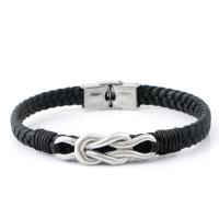 Buy cheap Explosive leather magnetic buckle men's bracelet retro trend simple bracelet product