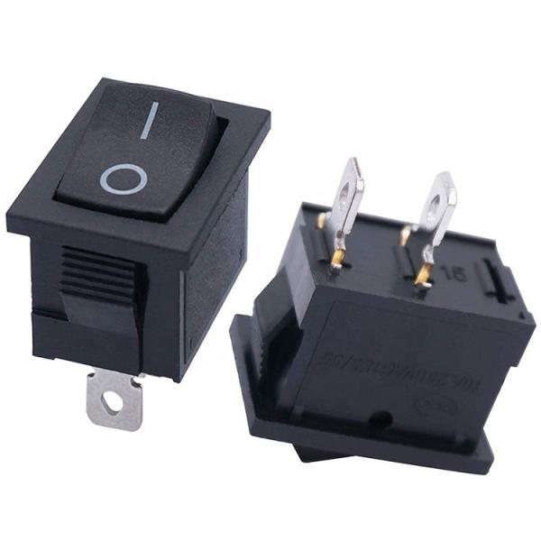 Buy cheap AC 6A/250V 10A/125V Black 2 Pin Position Snap in ON OFF Electrical Boat Rocker Switch from wholesalers