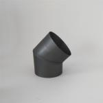45 Degree Bend Black Chimney Pipe , Stainless Steel Single Wall Stove Pipe Wet