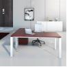 Buy cheap 1.6M Red Executive Office Table Metal Frame Executive Manager Desk from wholesalers