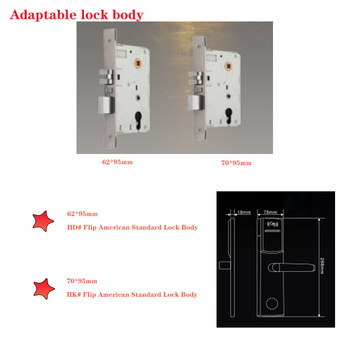 Silver RFID Smart Door Lock / 304 Stainless Steel Hotel Card Reader Door Locks
