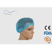 Buy cheap PP Disposable Head Cap Mob Type Pleated / Round Top Style Sample Free product