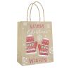 Buy cheap OEM Ultraportable Kraft Paper Christmas Bags , Recycled Paper Treat Bags With Handles from wholesalers