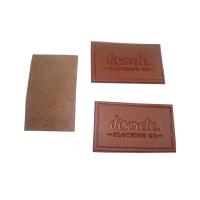 Buy cheap Genuine Custom Leather Labels Bespoke Longlasting Die Cut Border Velcro Backing product