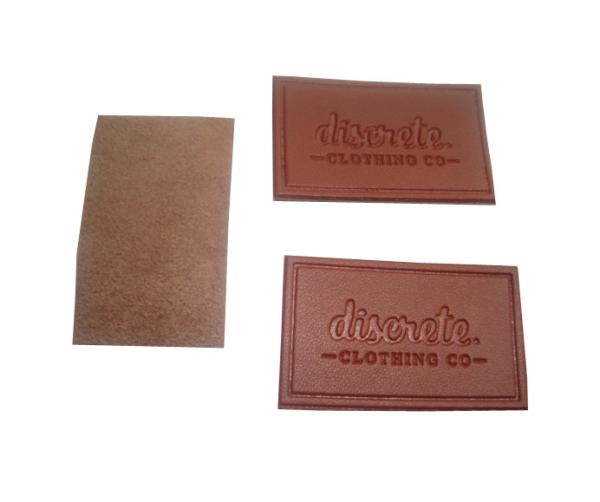 Buy cheap Genuine Custom Leather Labels Bespoke Longlasting Die Cut Border Velcro Backing from wholesalers