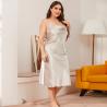 Buy cheap Satin Knitted Sexy Silk Sleepwear Pajamas Nylon Sleeveless Night Dress from wholesalers