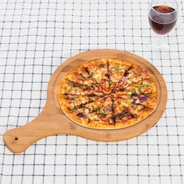 Buy cheap Fashionable Design Round Shape Bamboo Pizza Board , Wooden Pizza Board With Handle from wholesalers