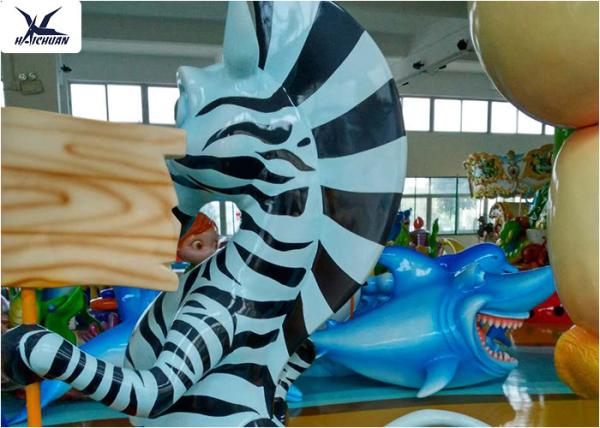 Buy cheap Life Size Amusement Park Customized Cute Cartoon Fiberglass Animal Zebra Statues from wholesalers