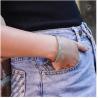 Buy cheap Luxury Brands Enameled Blue Love Buckle Bracelet 24k Gold Stainless Steel Bangle from wholesalers