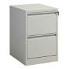 Buy cheap 2 Drawers Metal Filing Cabinet Matt Light Grey RAL7035 With Swan Neck Grip Handle from wholesalers