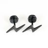 Buy cheap New Arrival Punk Style Stud Earrings Stainless Steel Body Piercing Jewelry Screw Back Earrings Lightning Bolt Earrings from wholesalers