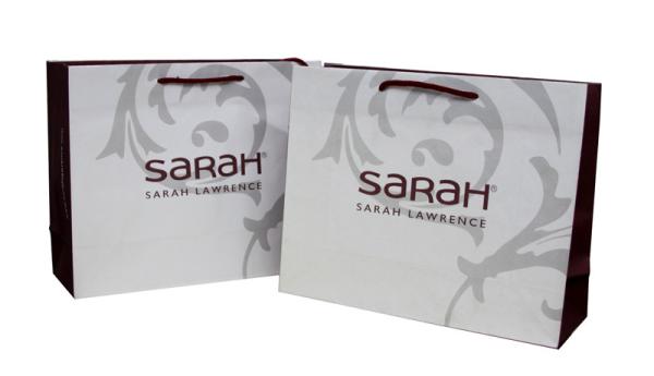 Buy cheap White 2 Color Printing Paper Carrier Bag 280gsm Craftpaper With Shopping / Packaging from wholesalers