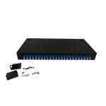 48 Core LC Duplex Fiber Optic Patch Panel Black Color