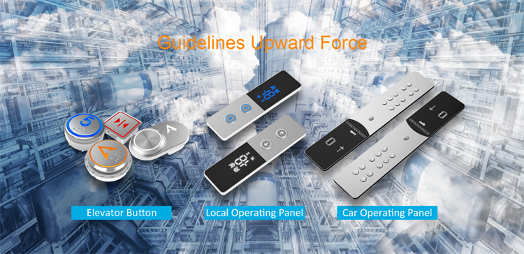 Flat Surface Round Elevator Touch Button , SUNH Replacement Lift Push Button