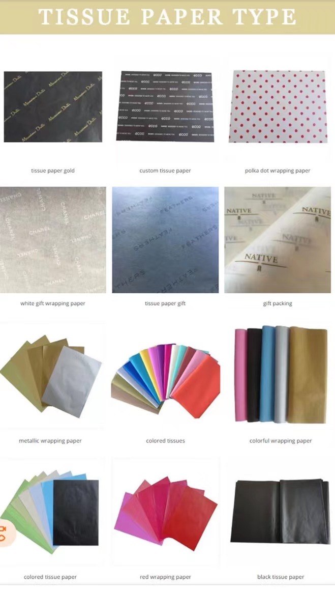 Colorful Innovative Biodegradable Packaging Custom Tissue Paper 50x70cm 17g