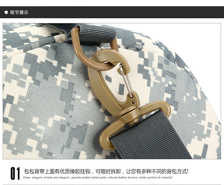 CAMO DOUBLE SHOULDER BUCKET BAG LARGE CAPACITY OUTDOOR CAMO BACKPACK SINGLE SHOULDER CROSSBODY TRAVEL BACKPACK HANDBAG