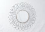 Wrought Iron Contemporary Silver Sunburst Wall Decor