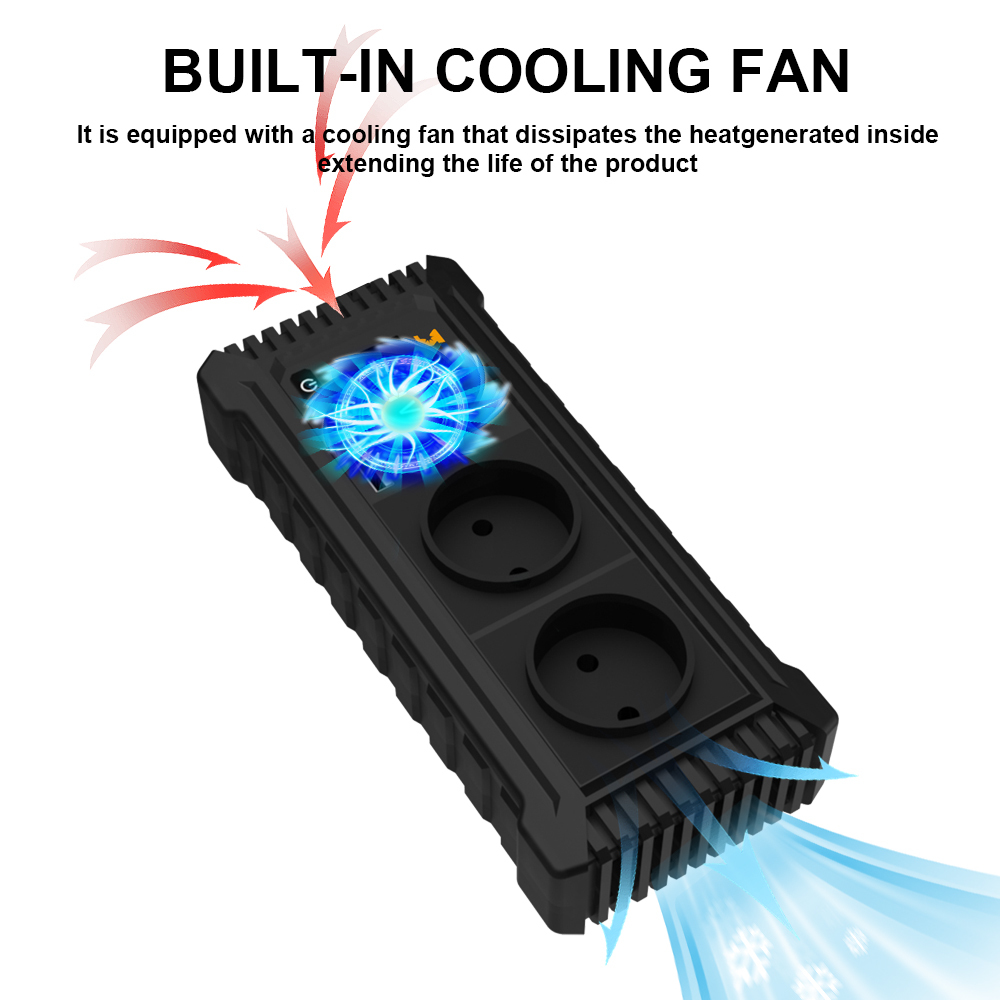 Portable 200W Pure Sine Wave Car Power Inverter with Type C USB