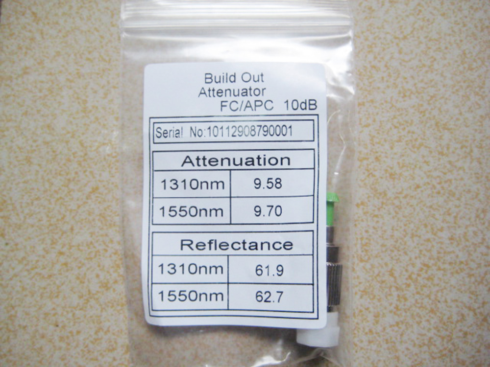 7dB 10dB Multimode Fiber Attenuator Inline Optical Attenuator FC/APC SM Plug Type