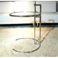 Buy cheap Eileen Gray Glass End Tables Stainless Steel Frame Simple Adjustable Height product