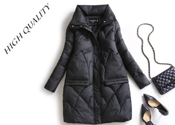 Buy cheap Warm Fashion Long Womens Winter Jackets And Coats Flat Pack With Plastic Bag from wholesalers