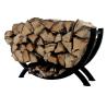 Buy cheap Construction Black Steel Fence Fireside Metal Log Storage Rack 19" Height from wholesalers