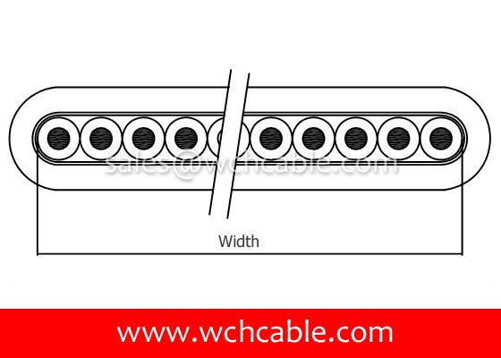 UL20346 TPE Dual Insulation Flat Ribbon Cable AWG30 PITCH 0.635mm 2-68Pins 105C