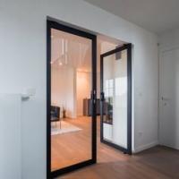 Buy cheap Narrow Frame Noiseless Aluminum Casement Door 1.2mm-2.0mm Double Glass product