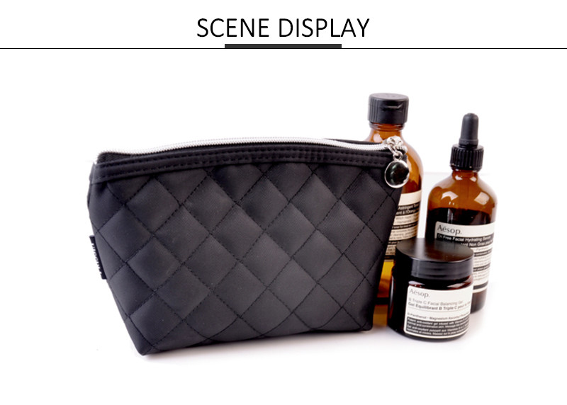 Pure Color Cute Stylish Cosmetic Bag For Women Travel Toiletry Bag Organizer