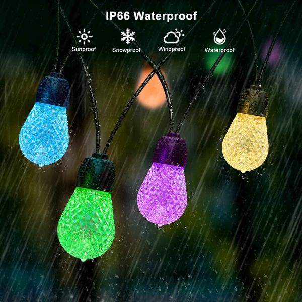 Buy cheap IP65 Waterproof RGB String Light Outdoor Shatterproof 48FT Dimmable from wholesalers