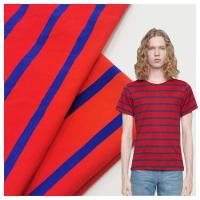 Buy cheap Sweat Absorbing Organic T Shirt Fabric , 190gsm 32S Cotton Lycra Knit Fabric product