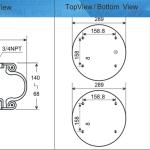 Single Convoluted Rubber Bumper Air Spring Firestone W01-358-7094 WO13587094