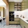Buy cheap Fadior U-Shaped Wood Grain Stainless Steel Kitchen With Handle-Free Design from wholesalers