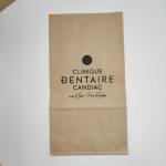 Brown Kraft Paper Bread Packaging Bag Screen Printed 60-200GSM Thick