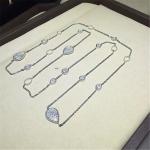diamonds necklace 18kt gold with yellow gold or white gold