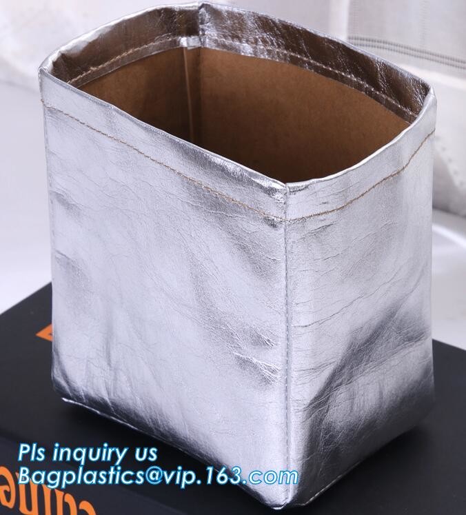 washable paper and tyvek foldable storage sack basket, tyvek bag waterproof storage container hamper baskets bagplastics