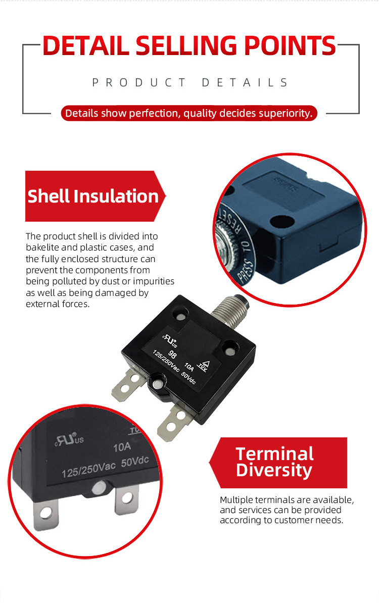 AC Motor Thermal Overload Protector Temperature Overcurrent Trip Switch HCET 88/98