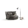 Buy cheap Detachable Custom Sofa Bed Italy Round Large Grey Black Cowhide Sofa Bed Furniture from wholesalers