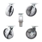 Solid Core 8 Inch 660LBS Capacity Furniture Swivel Plate Caster Wheels